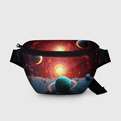 Поясная сумка Космос и разные планеты, цвет: 3D-принт