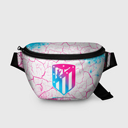 Поясная сумка Atletico Madrid neon gradient style, цвет: 3D-принт