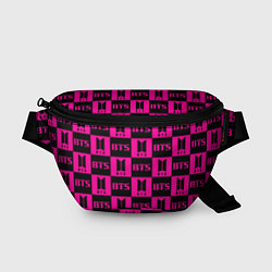 Поясная сумка BTS pattern pink logo