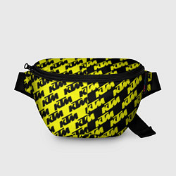 Поясная сумка KTU жёлто чёрный стиль, цвет: 3D-принт