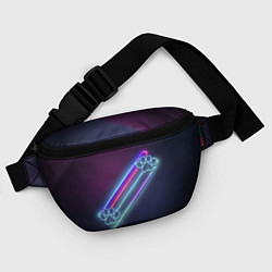 Поясная сумка Лапки неон, цвет: 3D-принт — фото 2