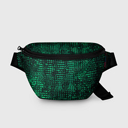 Поясная сумка Чёрно-зелёный абстрактный, цвет: 3D-принт