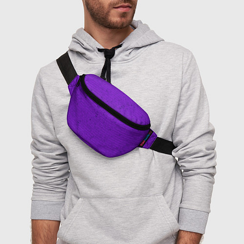 Поясная сумка Сочный фиолетовый в полоску / 3D-принт – фото 3