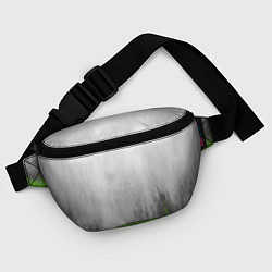 Поясная сумка Абстрактное пламя зеленое, цвет: 3D-принт — фото 2