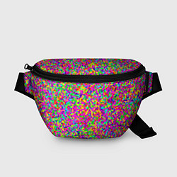 Поясная сумка Паттерн разноцветная мелкая мозаика, цвет: 3D-принт