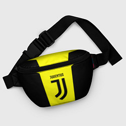 Поясная сумка Juventus sport geometry yellow, цвет: 3D-принт — фото 2