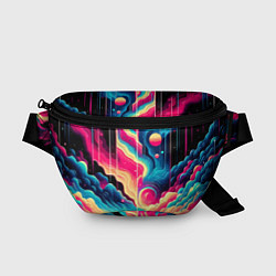 Поясная сумка Neon space fantasy - ai art, цвет: 3D-принт
