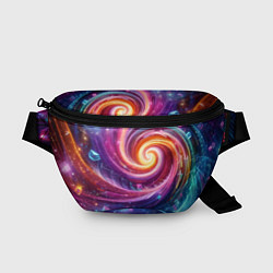 Поясная сумка Космическая галактическая спираль - неоновое свече, цвет: 3D-принт