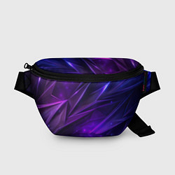 Поясная сумка Фиолетовая объемная неровная текстура, цвет: 3D-принт
