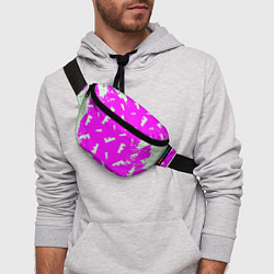 Поясная сумка Fortnite pattern pink, цвет: 3D-принт — фото 2