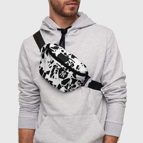 Поясная сумка New York yankees - abstraction / 3D-принт – фото 3