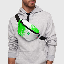 Поясная сумка Xbox кислотные зеленые краски, цвет: 3D-принт — фото 2