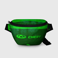 Поясная сумка Chery - green gradient по-горизонтали, цвет: 3D-принт