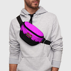 Поясная сумка Tekken розовая геометрия, цвет: 3D-принт — фото 2
