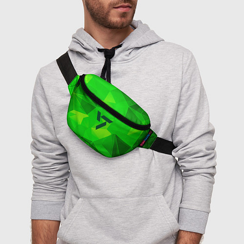 Поясная сумка Seventeen green poly / 3D-принт – фото 3