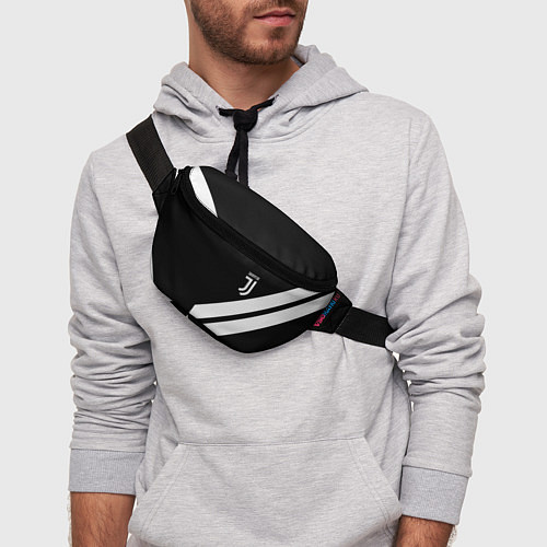 Поясная сумка Juventus line white / 3D-принт – фото 3