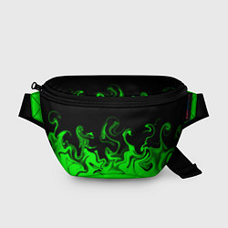 Поясная сумка Абстрактный зеленый огонь