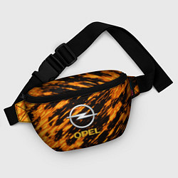 Поясная сумка Opel штрихи огненные, цвет: 3D-принт — фото 2