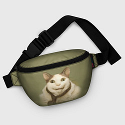 Поясная сумка Бу испугался мем-кот, цвет: 3D-принт — фото 2
