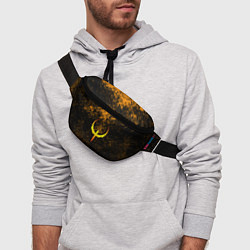 Поясная сумка Quake краски брызги оранжевый, цвет: 3D-принт — фото 2