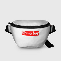 Поясная сумка A real sigma boy merch meme надпись из песни в тик, цвет: 3D-принт