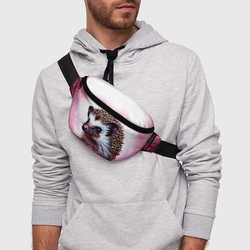 Поясная сумка Ежик в розовом свете / 3D-принт – фото 3