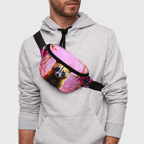 Поясная сумка Росомаха в розовом лесу / 3D-принт – фото 3