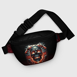 Поясная сумка Metallica - fire skull, цвет: 3D-принт — фото 2