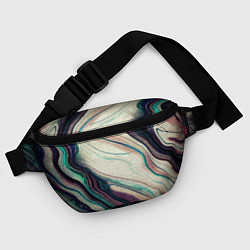 Поясная сумка Абстракция тёмные краски с текстурой, цвет: 3D-принт — фото 2