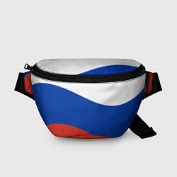 Поясная сумка Флаг России волной, цвет: 3D-принт