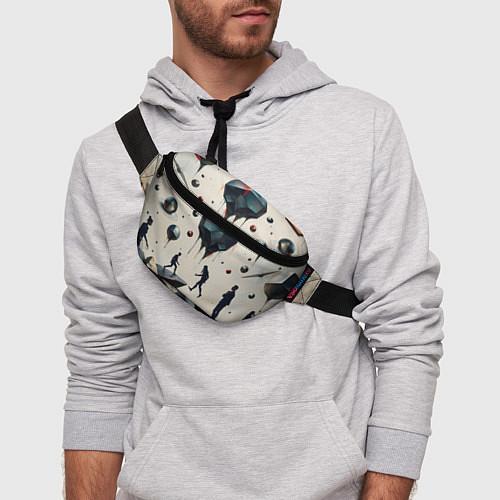 Поясная сумка Сюрреалистичные люди и камни / 3D-принт – фото 3