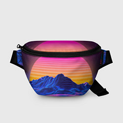 Поясная сумка Неоновый закат, цвет: 3D-принт
