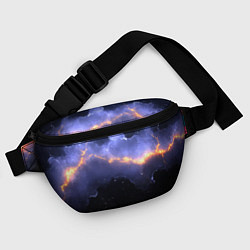 Поясная сумка Молния в фиолетовом небе текстура, цвет: 3D-принт — фото 2