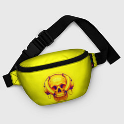 Поясная сумка Yellow bananas skull - cyberpunk, цвет: 3D-принт — фото 2