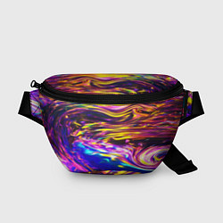 Поясная сумка Неоновые полосы текстура, цвет: 3D-принт