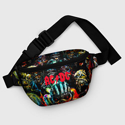 Поясная сумка ACDC рок монстры, цвет: 3D-принт — фото 2
