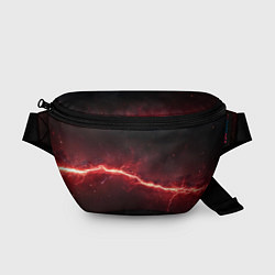 Поясная сумка Красная линия - молния, цвет: 3D-принт