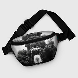 Поясная сумка Мухаммед Али в черном дыму, цвет: 3D-принт — фото 2