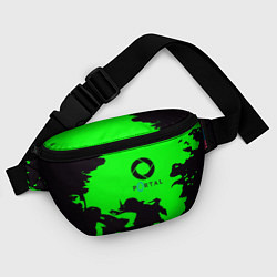 Поясная сумка Portal черный дым, цвет: 3D-принт — фото 2