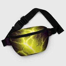 Поясная сумка Color yellow black, цвет: 3D-принт — фото 2