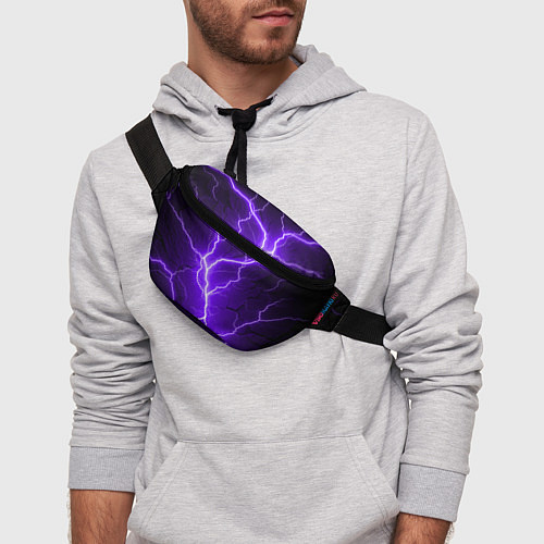 Поясная сумка Color purple black / 3D-принт – фото 3