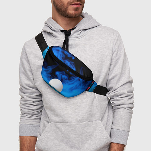 Поясная сумка Мяч для пинг понга и синий дым / 3D-принт – фото 3