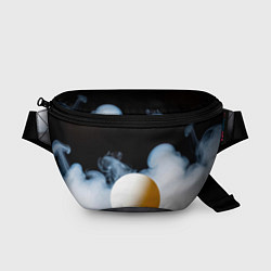 Поясная сумка Мяч для пинг понга в дыму, цвет: 3D-принт