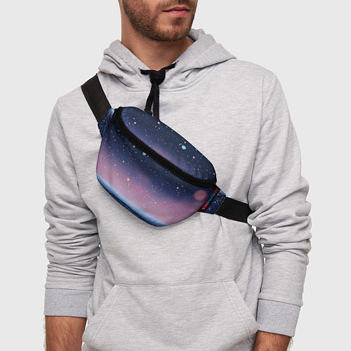 Поясная сумка Закат с блестками - текстура / 3D-принт – фото 3