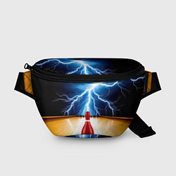 Поясная сумка Кегля для боулинга и молния, цвет: 3D-принт