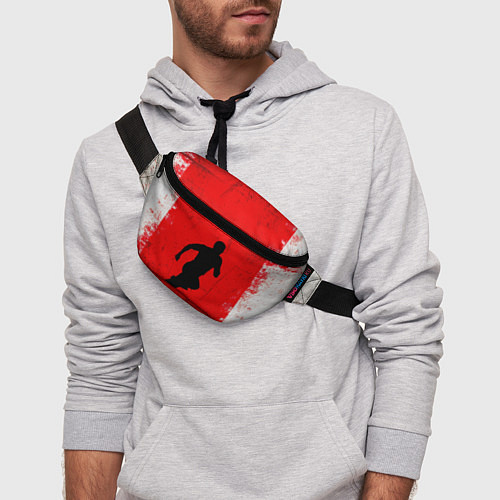 Поясная сумка Спринтер на красно белом / 3D-принт – фото 3