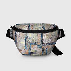 Поясная сумка Цветочная геометрическая абстракция, цвет: 3D-принт