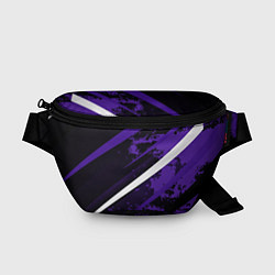 Поясная сумка Color black purple line, цвет: 3D-принт