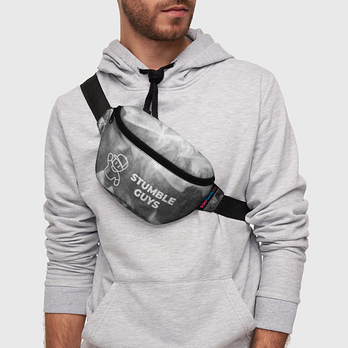 Поясная сумка Stumble Guys - grey gradient по-горизонтали / 3D-принт – фото 3
