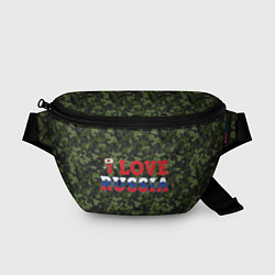 Поясная сумка I love Rassiа, цвет: 3D-принт